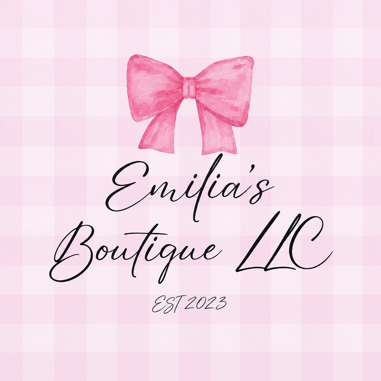 Emilia's Boutique, LLC pink bow logo