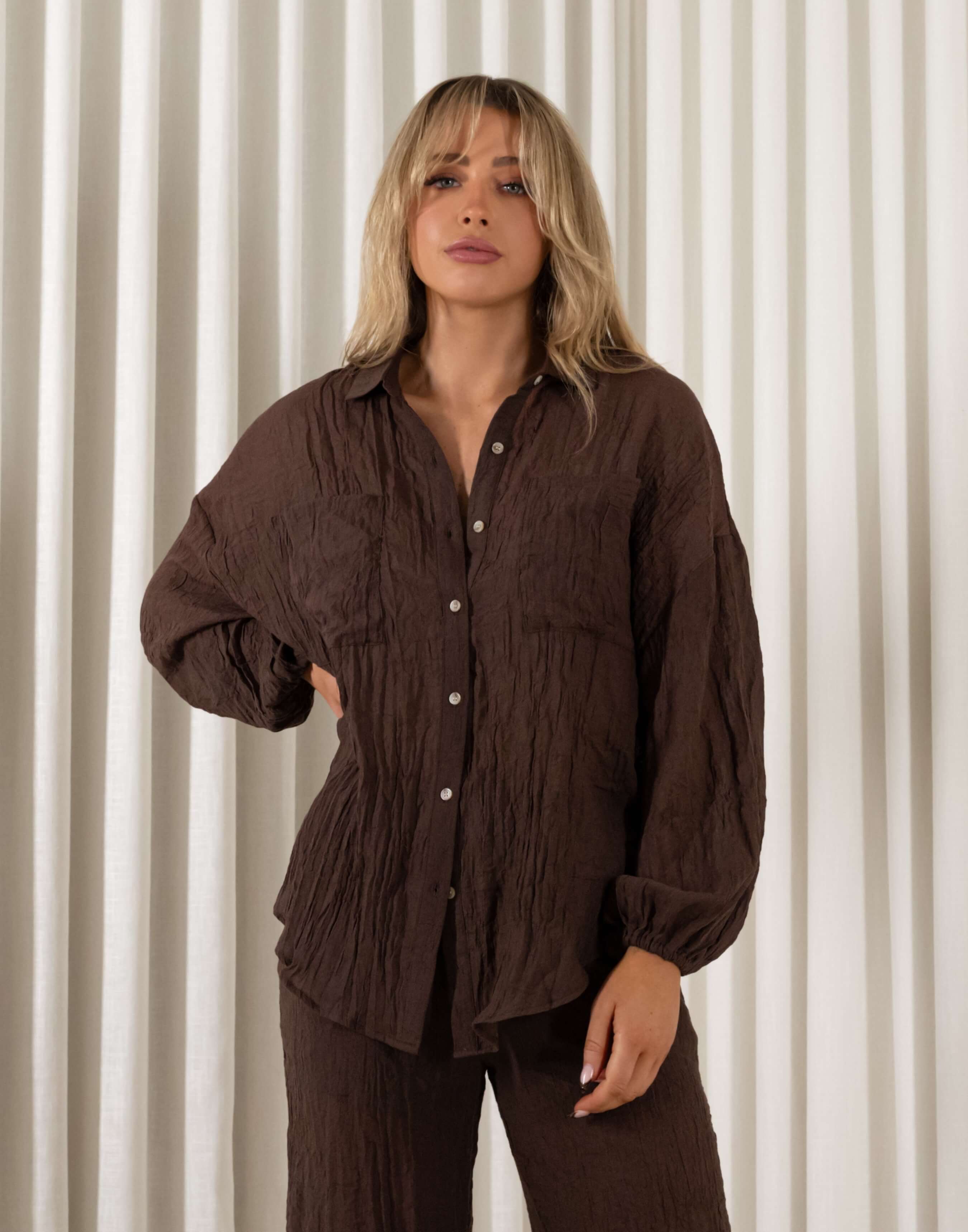 Sophie Oversized Shirt — catalog photograph for A Weekend Wardrobe Packing List That Mixes Easily