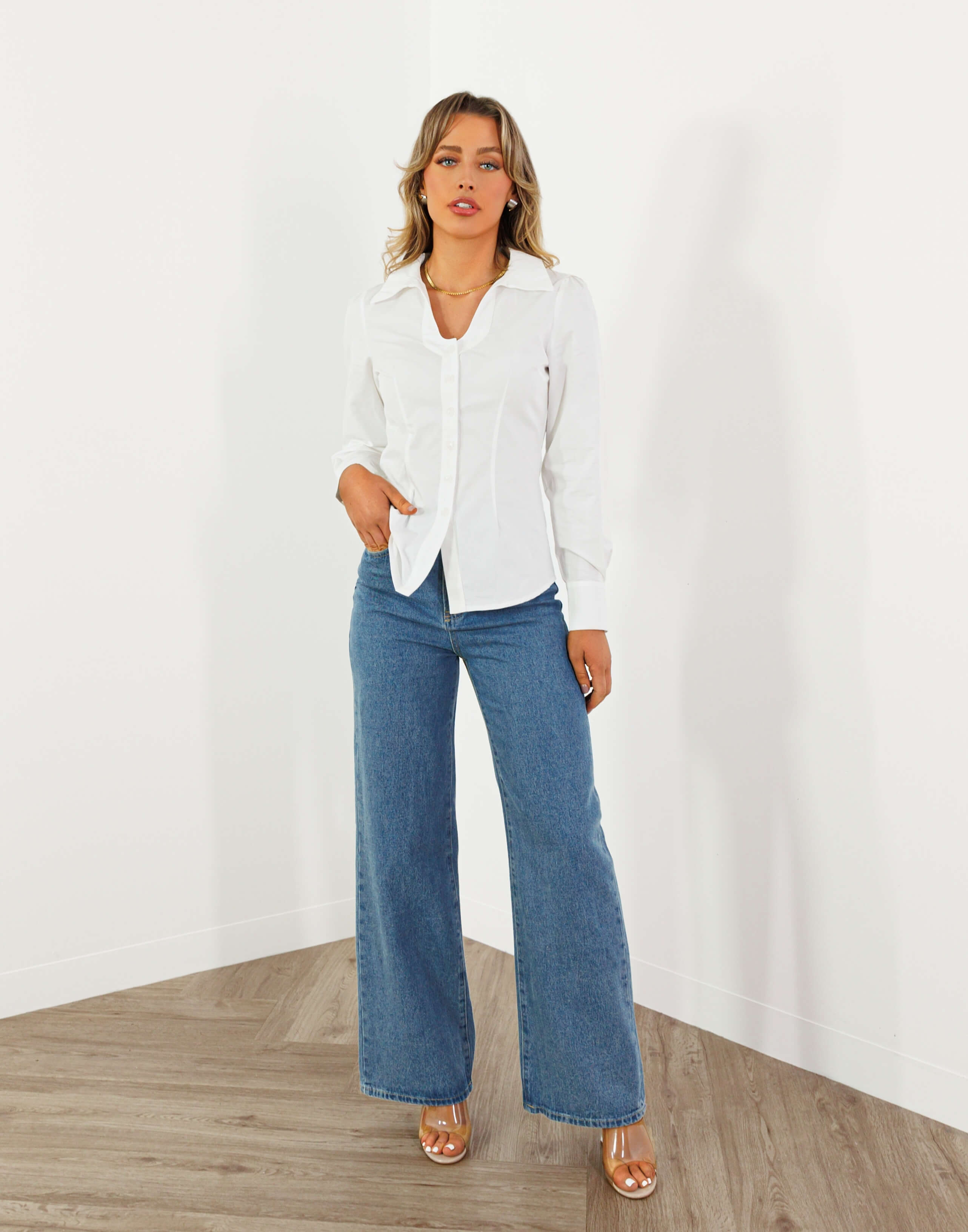 Jennifer Shirt — catalog photograph for The White Shirt Outfit Guide for Everyday Dressing