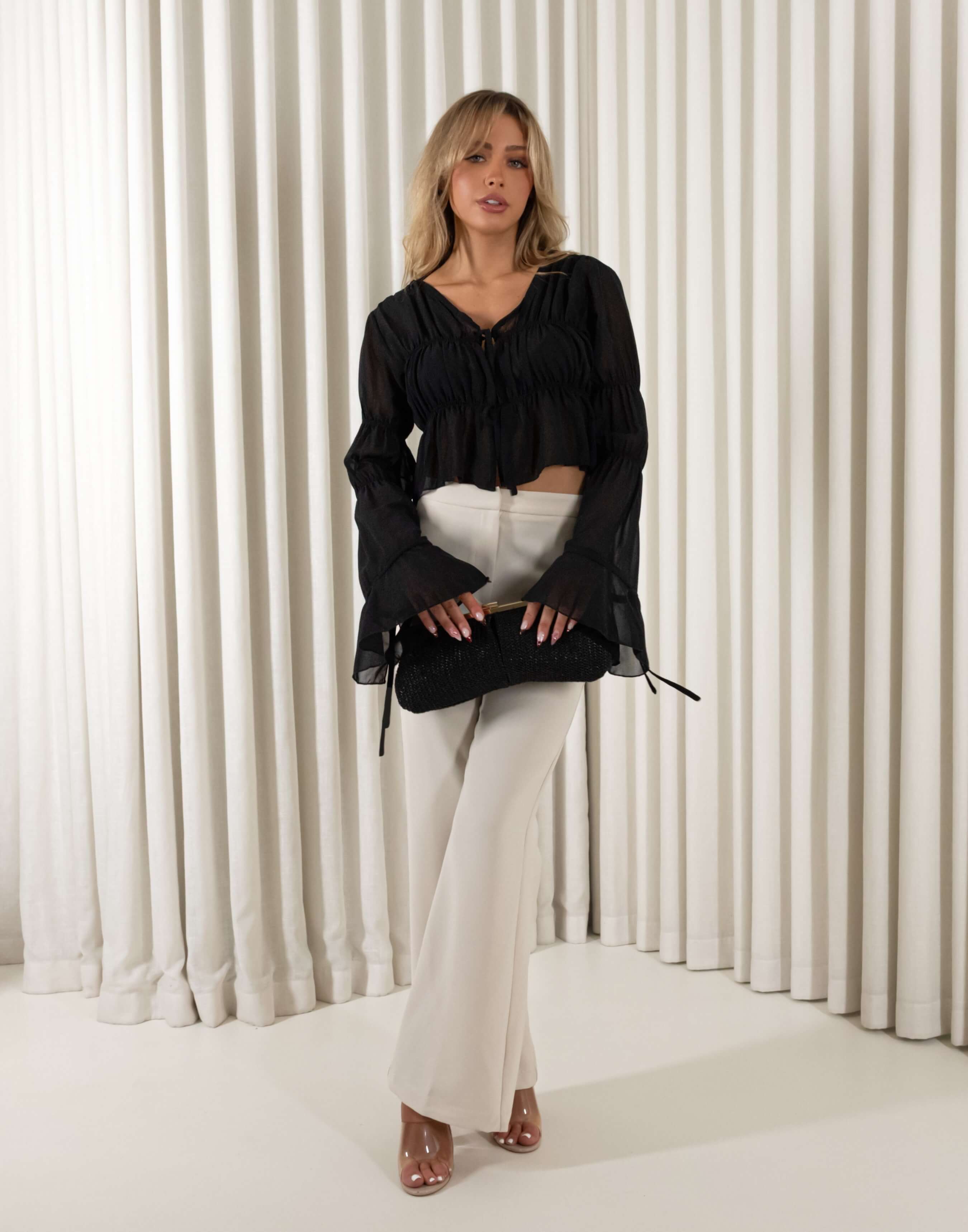 Abbie Sheer Top — catalog photograph for How to Layer a Sheer Top with Confidence