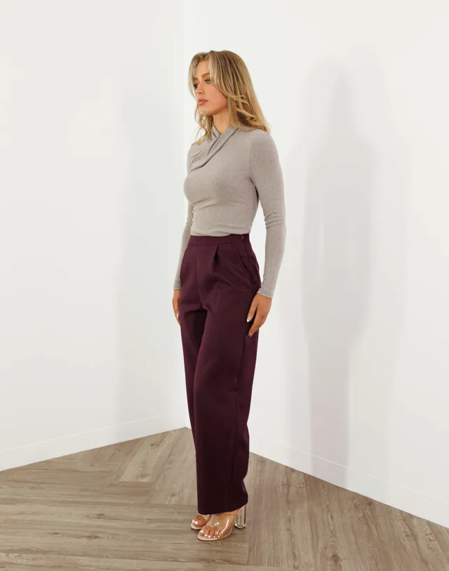 Kdeisha Burgundy Pants – product image 7