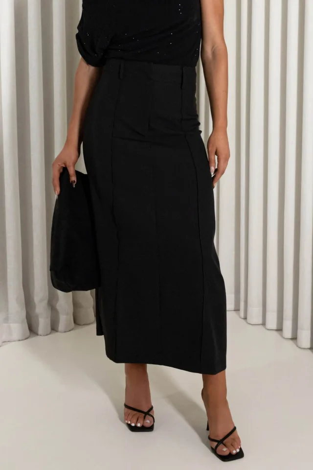 Theresa Midi Skirt — catalog photograph for Holiday Party Outfit Planning: Start with One Standout Piece