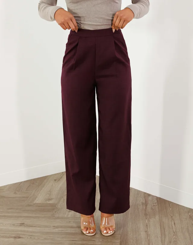 Kdeisha Burgundy Pants – product image 1